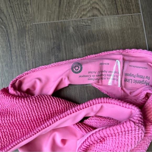 NWT Veronica Beard Marau Crinkle Bikini Bottom Pink Sherbet - Size Large - Picture 10 of 10